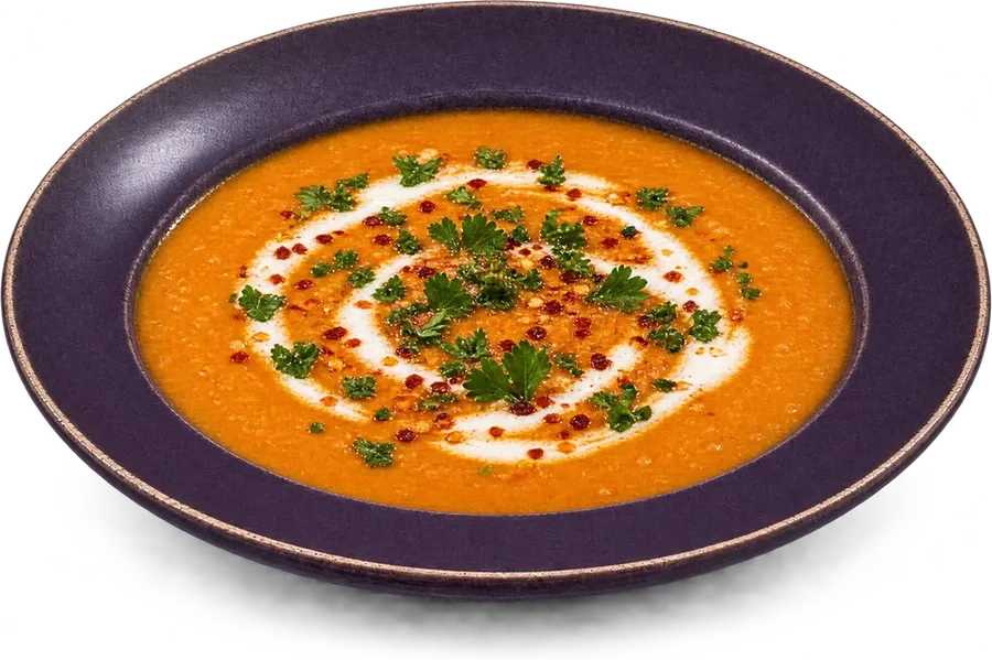 Rote-Linsen-Karotten-Suppe, ein Rezept aus der Lavendel-App